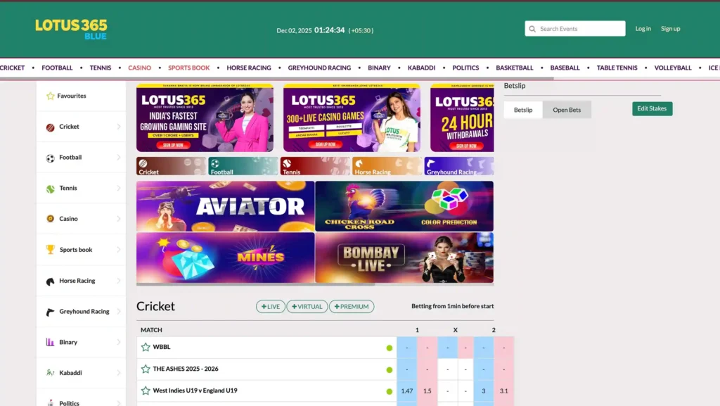 Step 1: Visit the Official Lotus365 Website